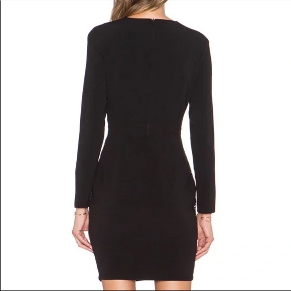 Misha Collection Little Black Dress In Black/Nude - Picture 10 of 16